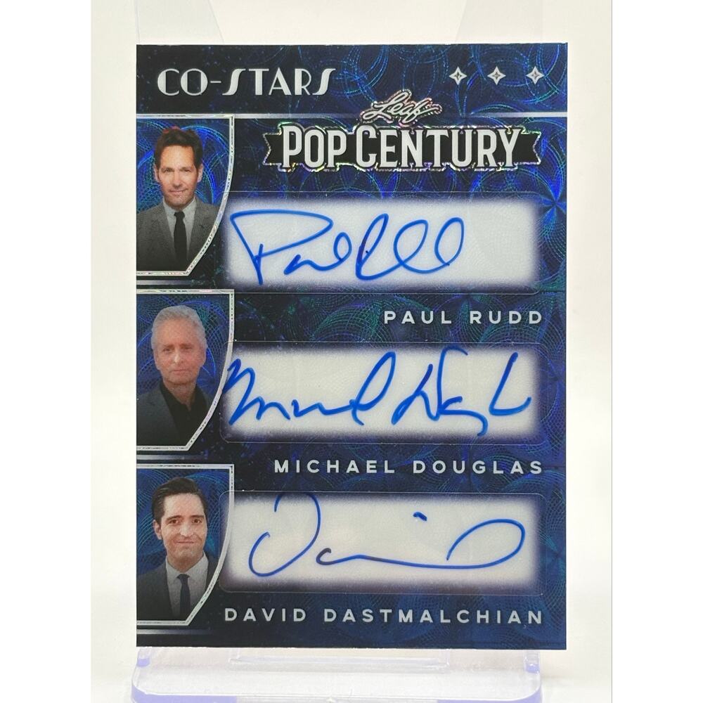 2025 Leaf Pop Michael Douglas Paul Rudd David Dastmalchian Co-Star Blue Auto 1/1